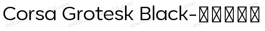 Corsa Grotesk Black字体转换